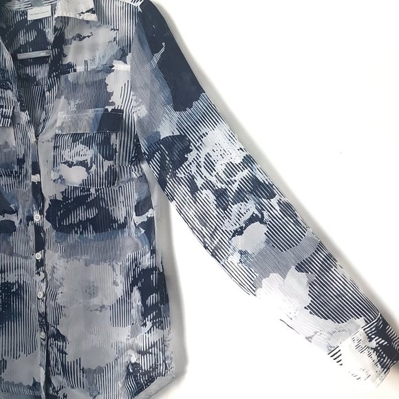 New York & Co Button Down Collar Shirt, XS - Picture 3 of 9